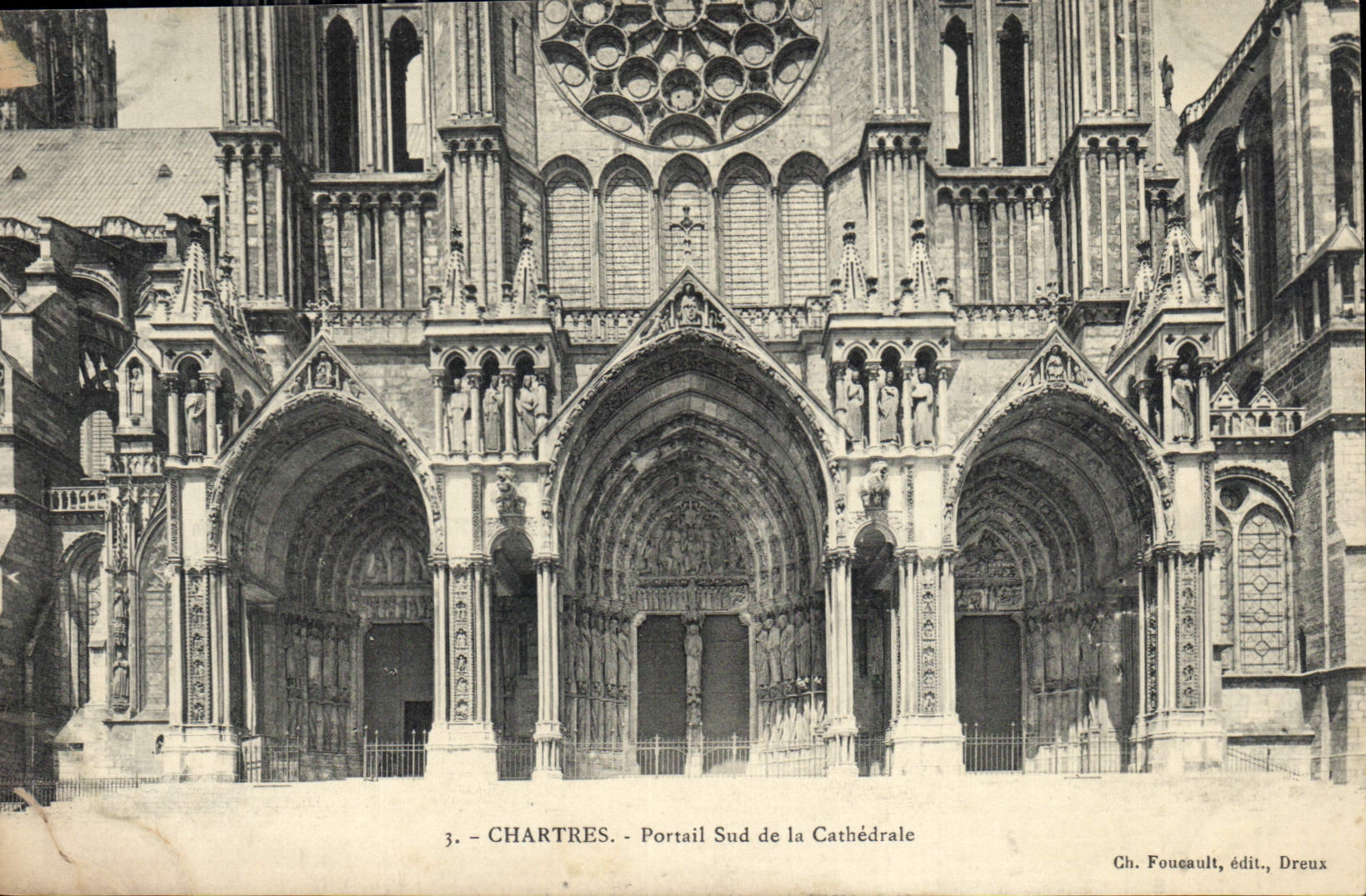 CPA Chartres Portail Sud de la Cathedrale 