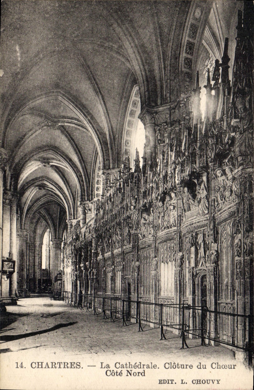 CPA Chartres La Cathedrale Cloture du Choeur Cote Nord 