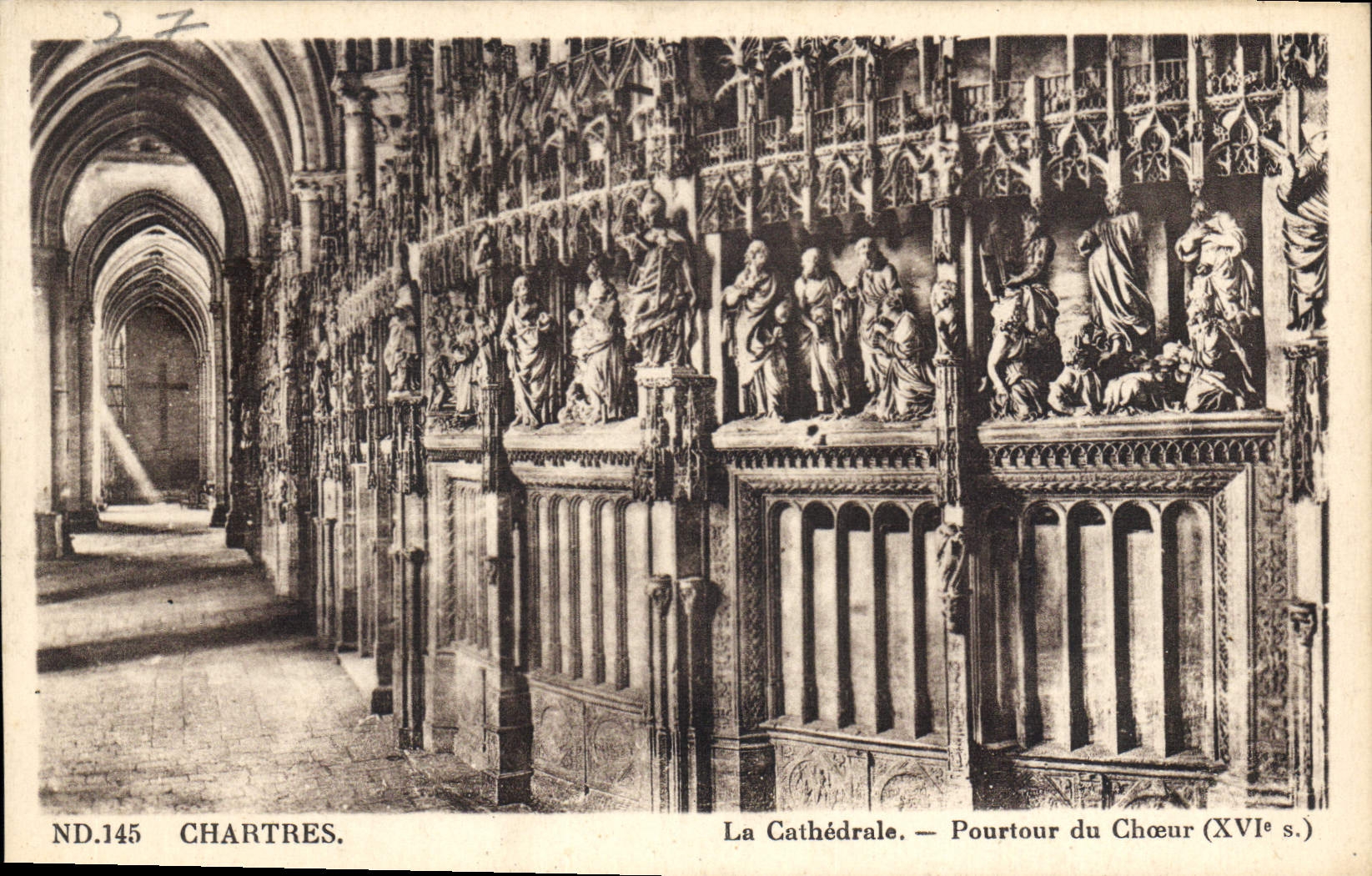 CPA Chartres La Cathedrale Pourtour du Choeur