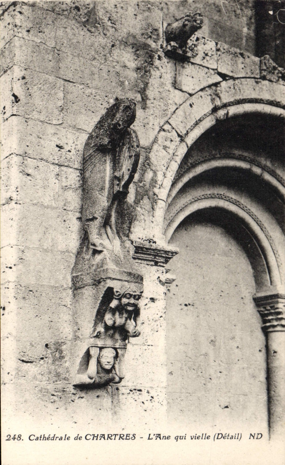 CPA Cathedrale de Chartres L'Ane qui vieille Detail 