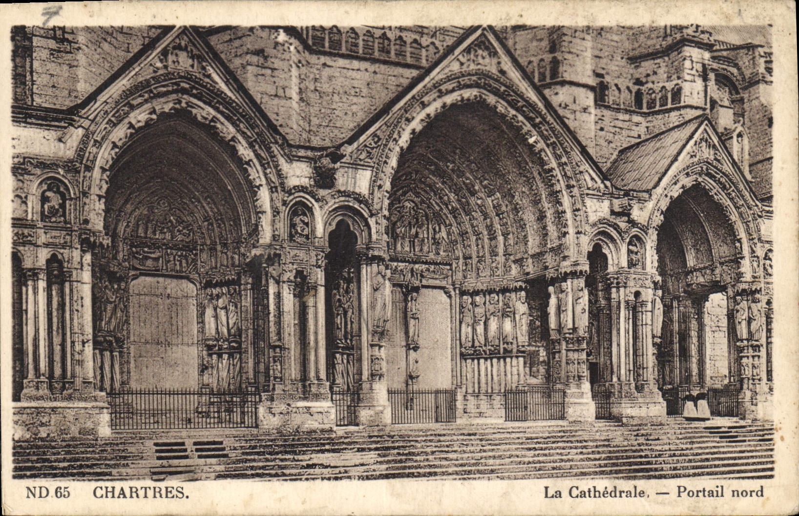 CPA Chartres La Cathedrale Portail nord 