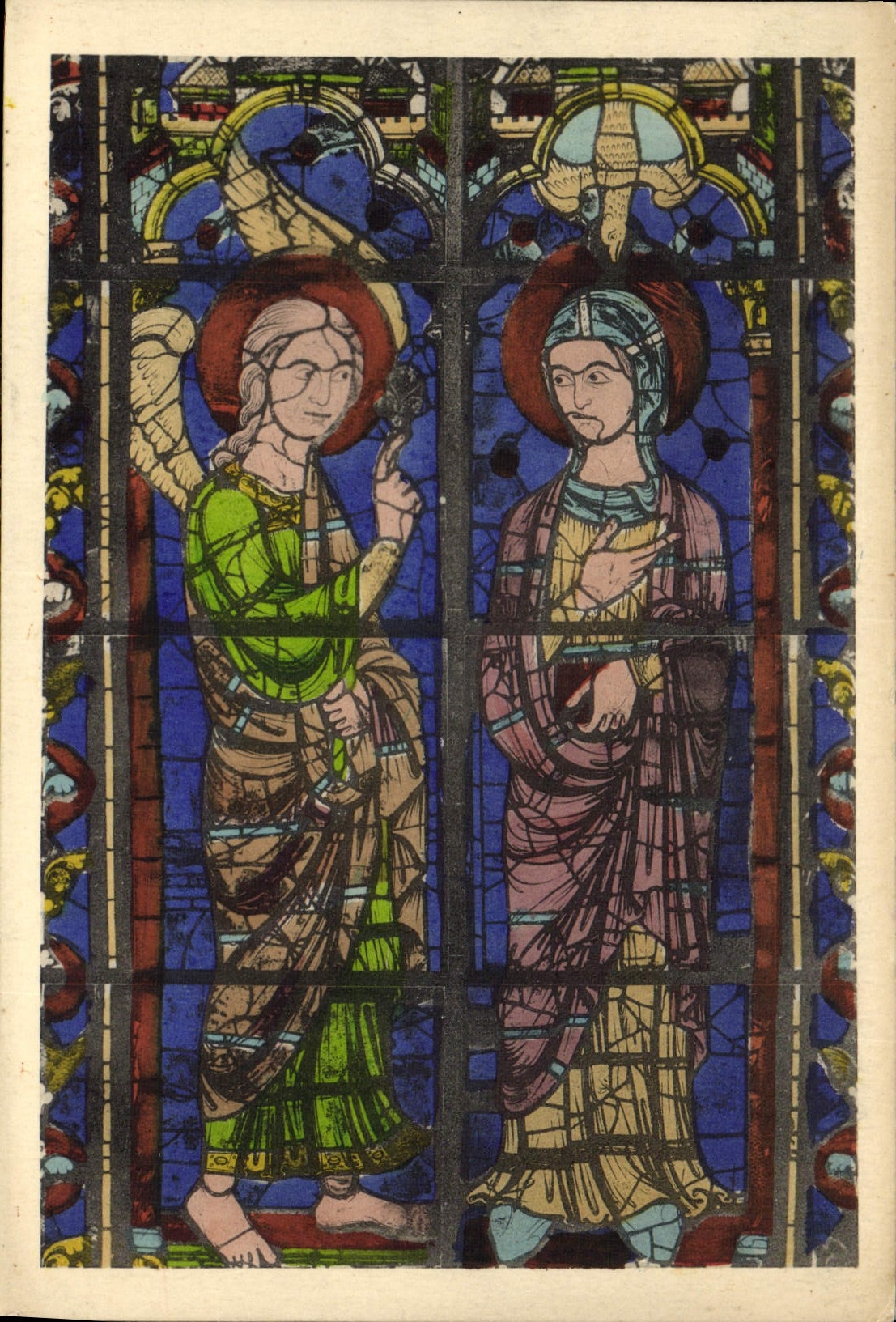 CPA Cathedrale de ChartresL'Annonciation Vitrail du Choeur