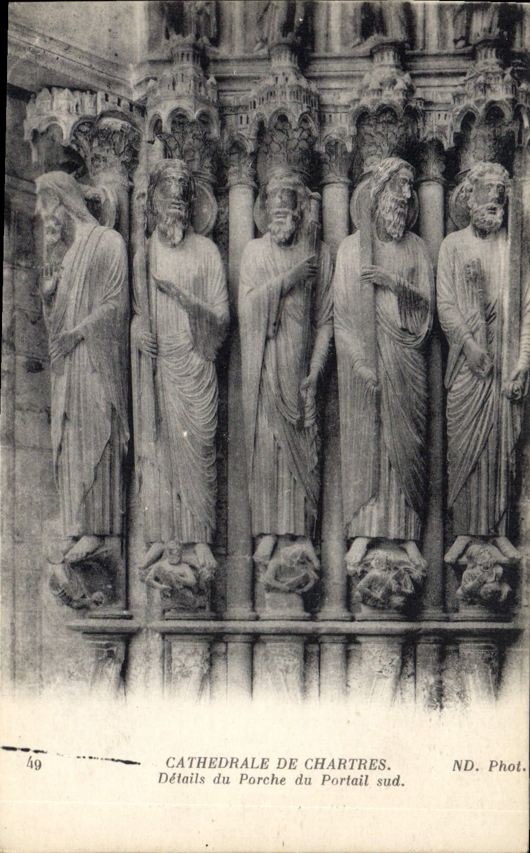 CPA Cathedrale de ChartresDetails du Porche du Portail Sud 