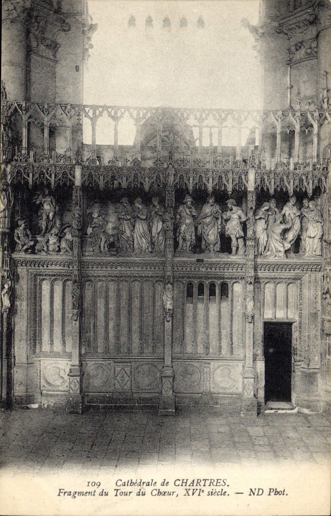 CPA Cathedrale de Chartres Fragment du Tour du Choeur 