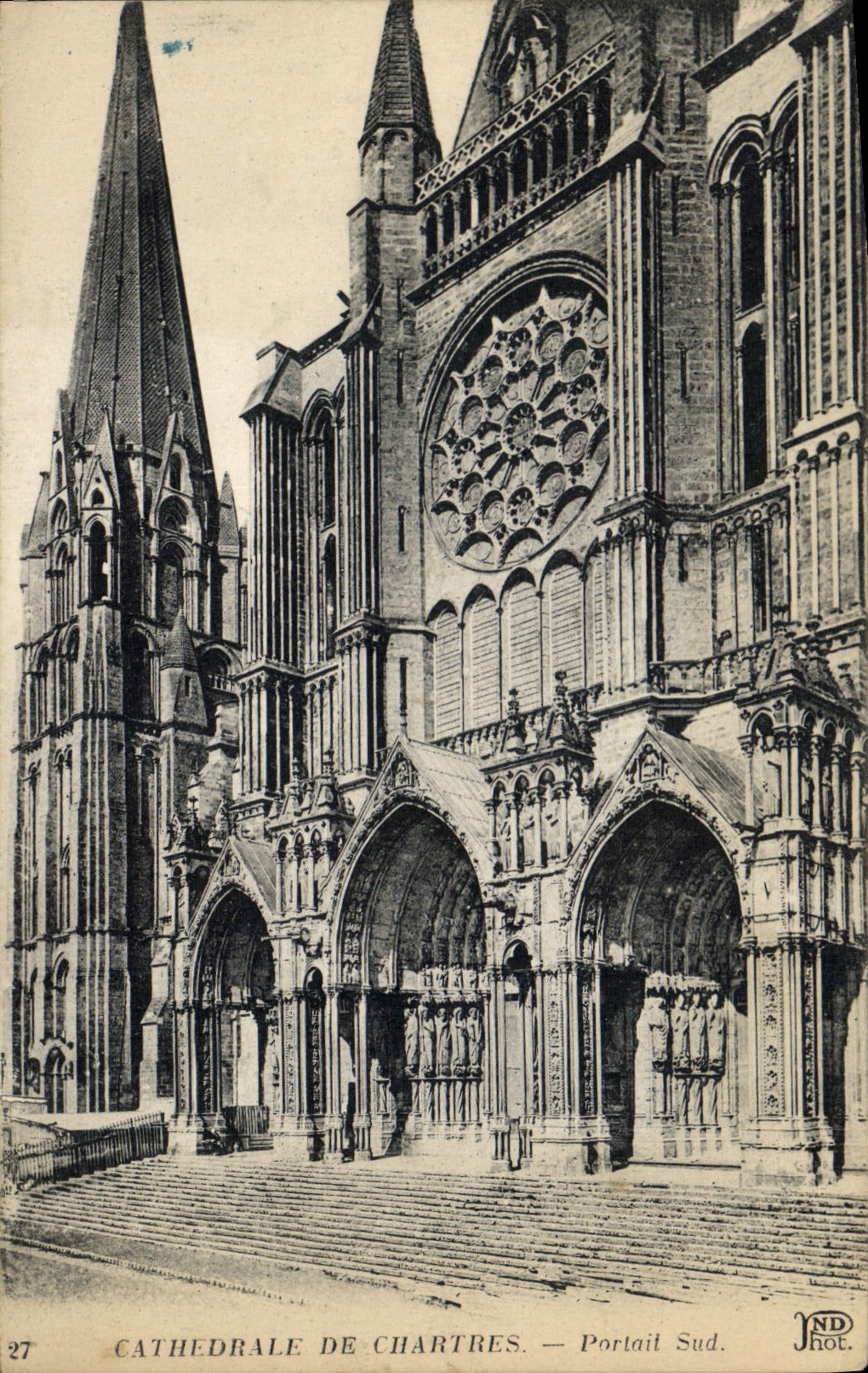 CPA Cathedrale de Chartres Portail Sud 