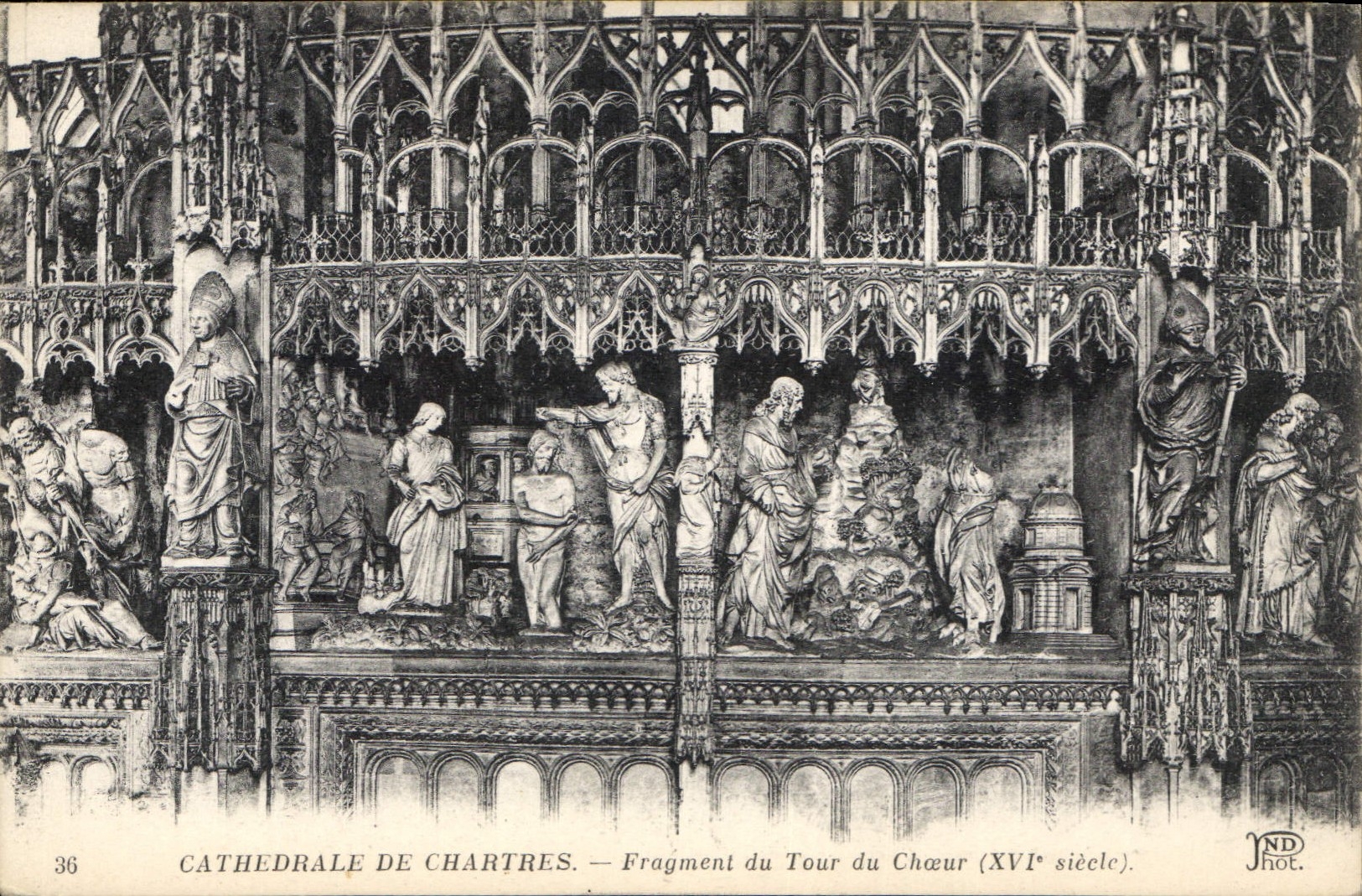 CPA Cathedrale de Chartres Fragment du Tour du Choeur