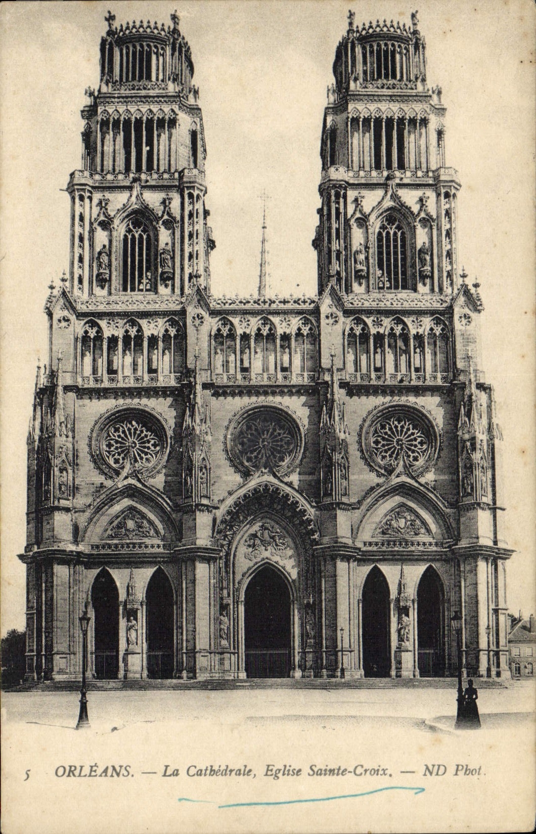 CPA Orleans La Cathedrale Eglise Sainte Croix 