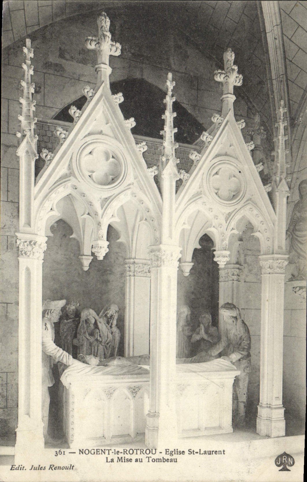 CPA Nogent le Rotrou Eglise St Laurant La Mise au Tombeau