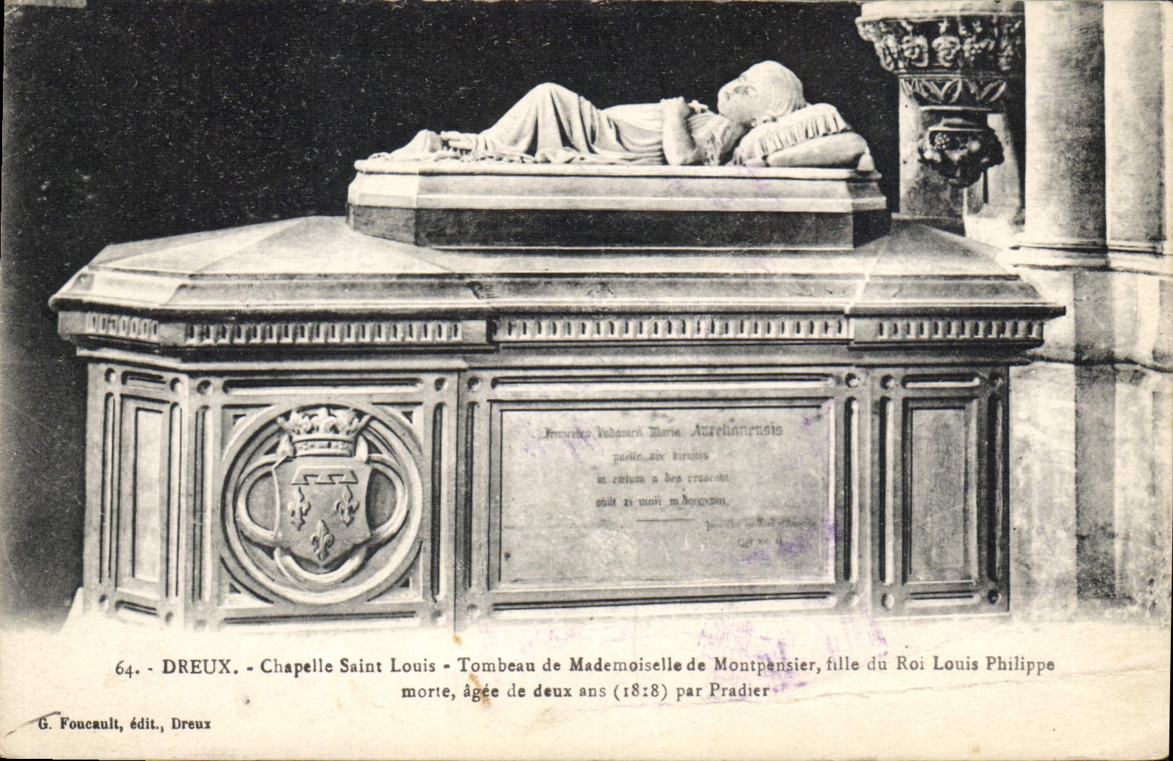 CPA Dreux Chapelle Saint Louis Tombeau de Mademoiselle de Montpensier 