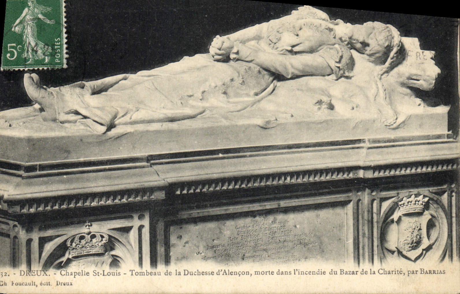 CPA Dreux Chapelle Saint Louis Tombeau de la Duchesse d'Alencon 