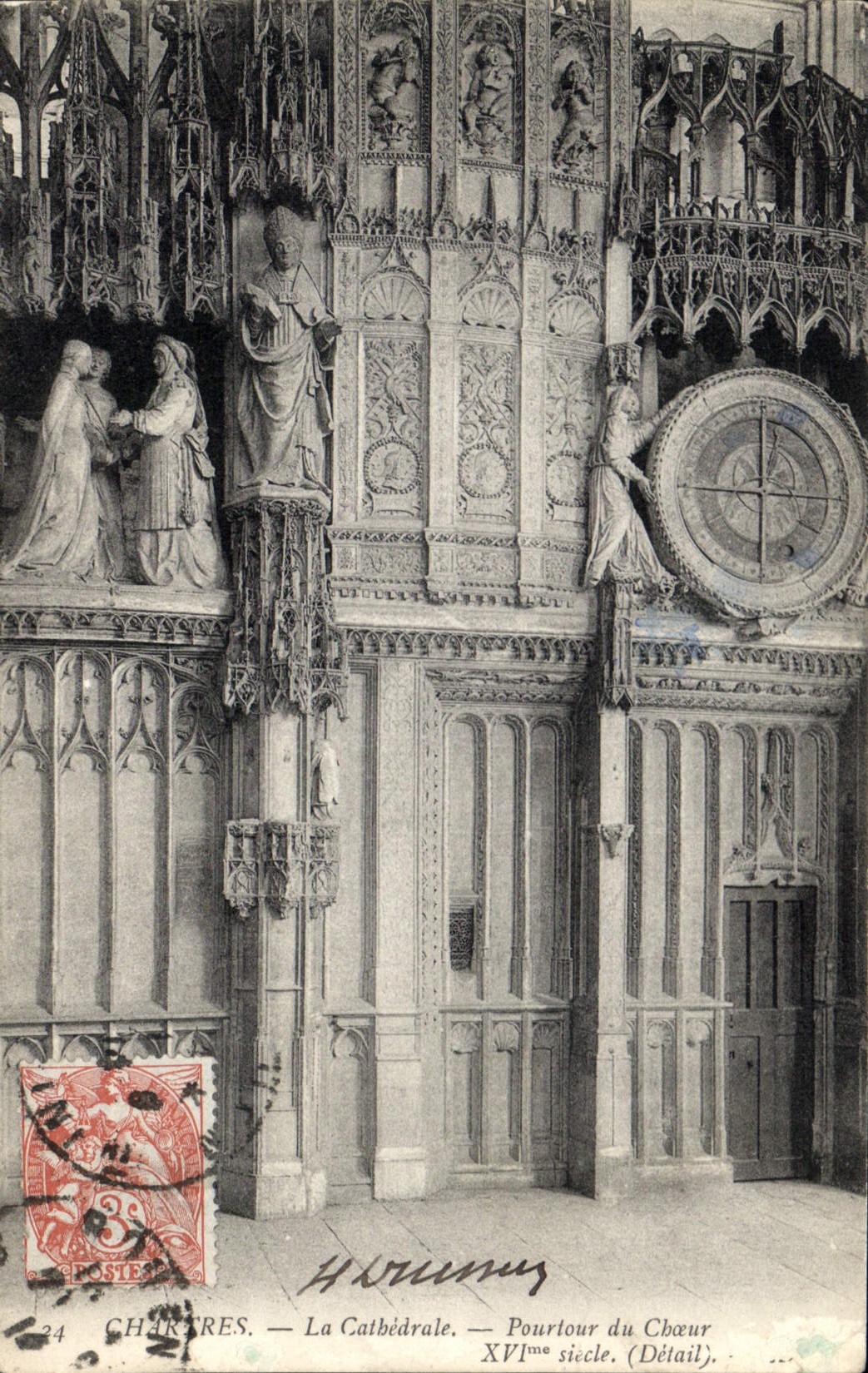 CPA Chartres La Cathedrale Pourtor du Choeur 