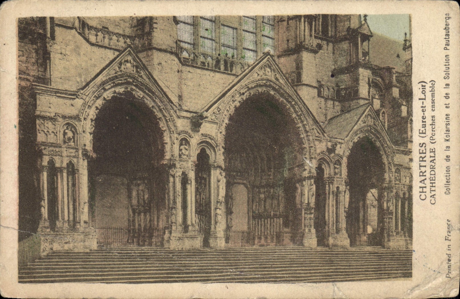 CPA Chartres Eure et Loir Cathedrale Porches ensemble 
