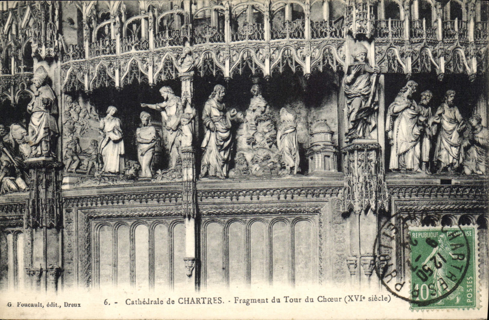CPA Cathedrale de Chartres Fragment du Tour du Choeur 
