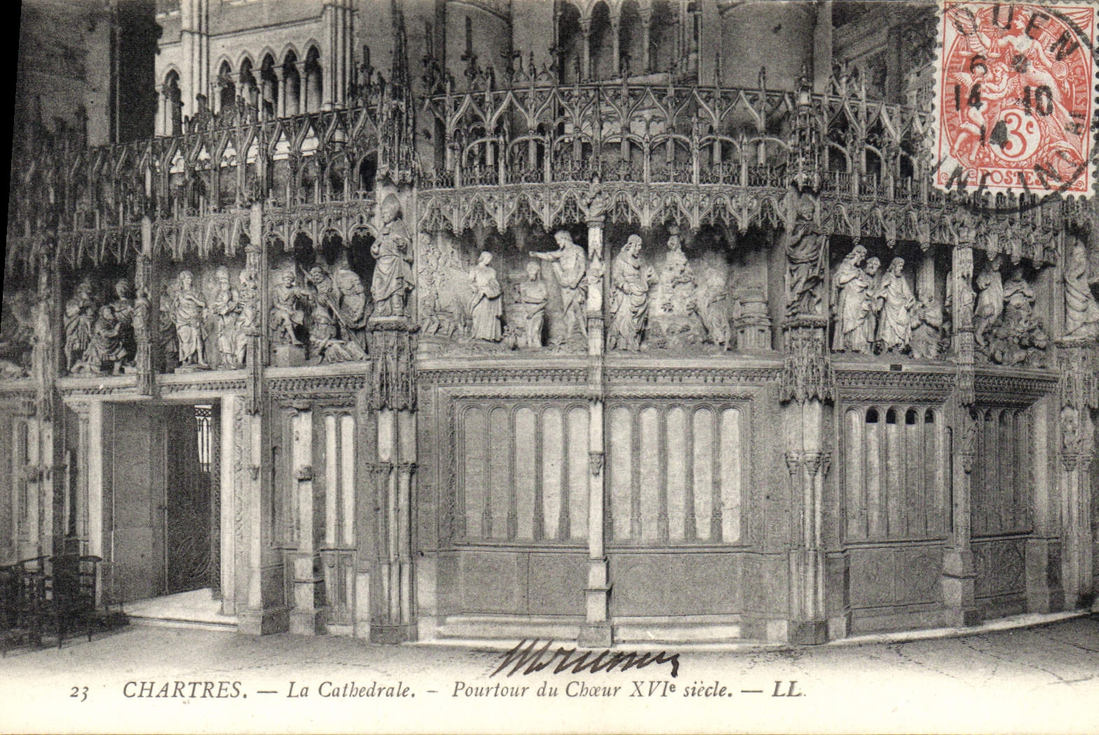 CPA Chartres La Cathedrale Pourtour du Choeur 