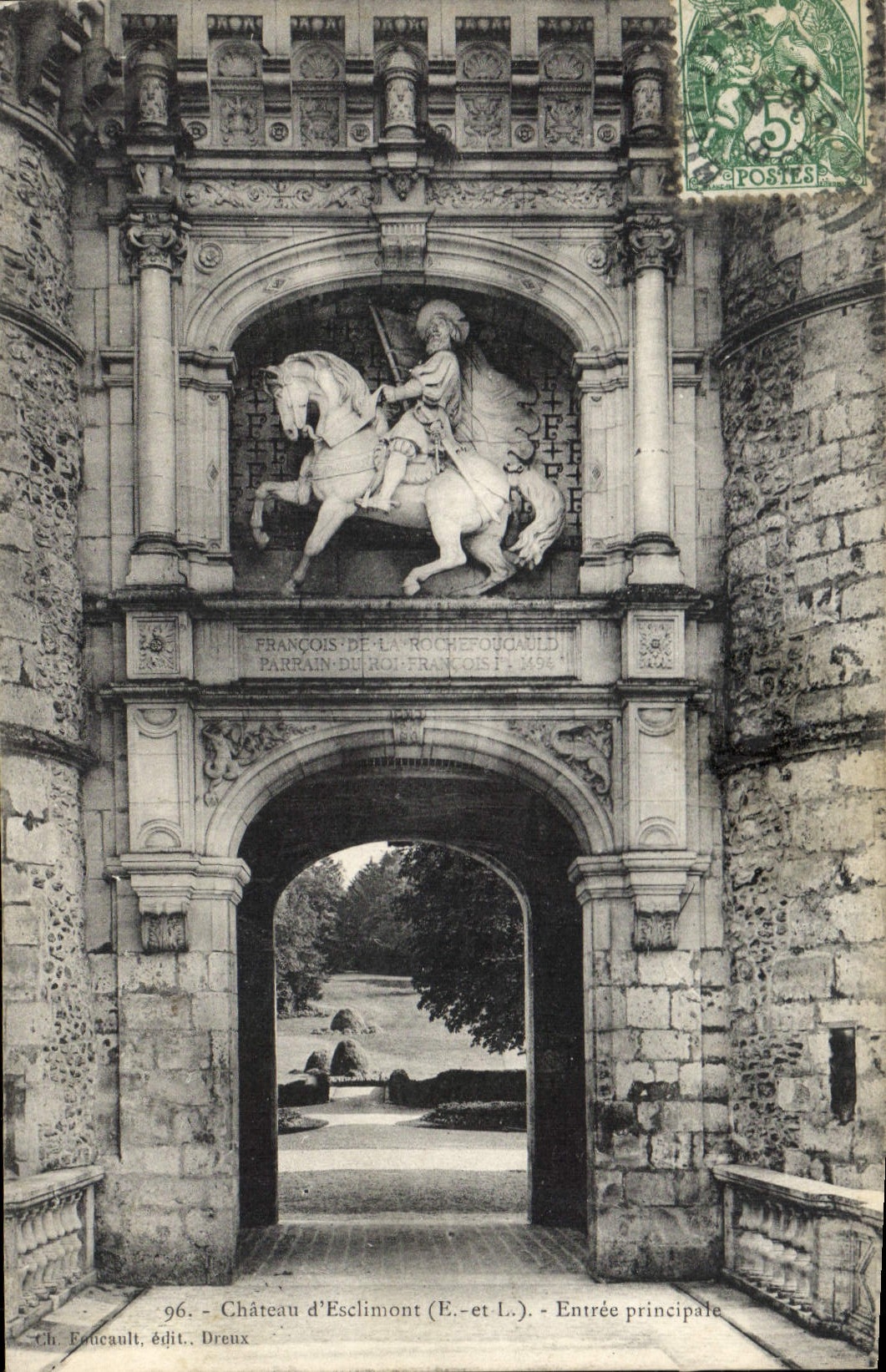 CPA Chateau d'Esclimont E et L Entree principale 