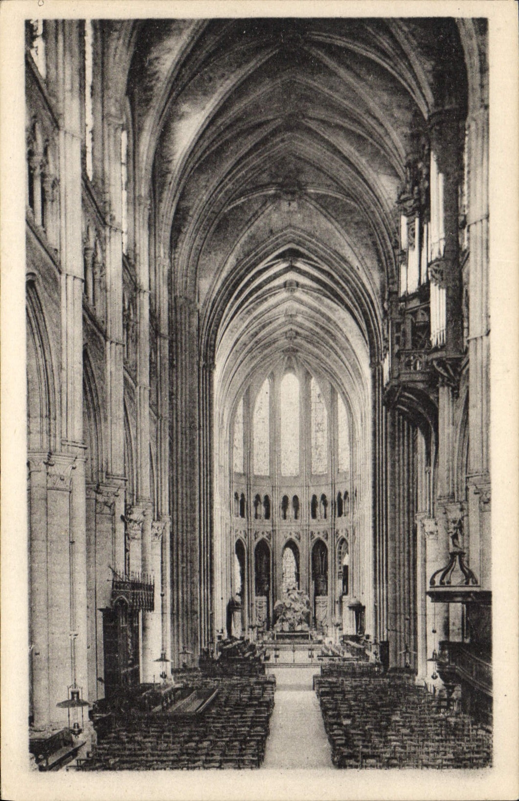 CPA Cathedrale de Chartres Nef 