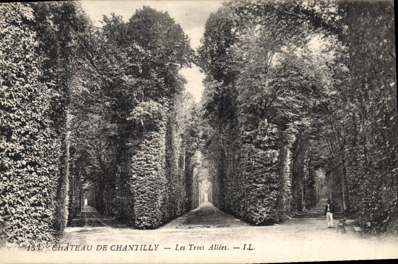 CPA Chateau de Chantilly Les Trois Allees