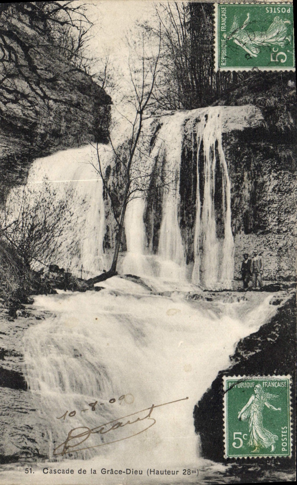CPA Cascade de la Grace Dieu 