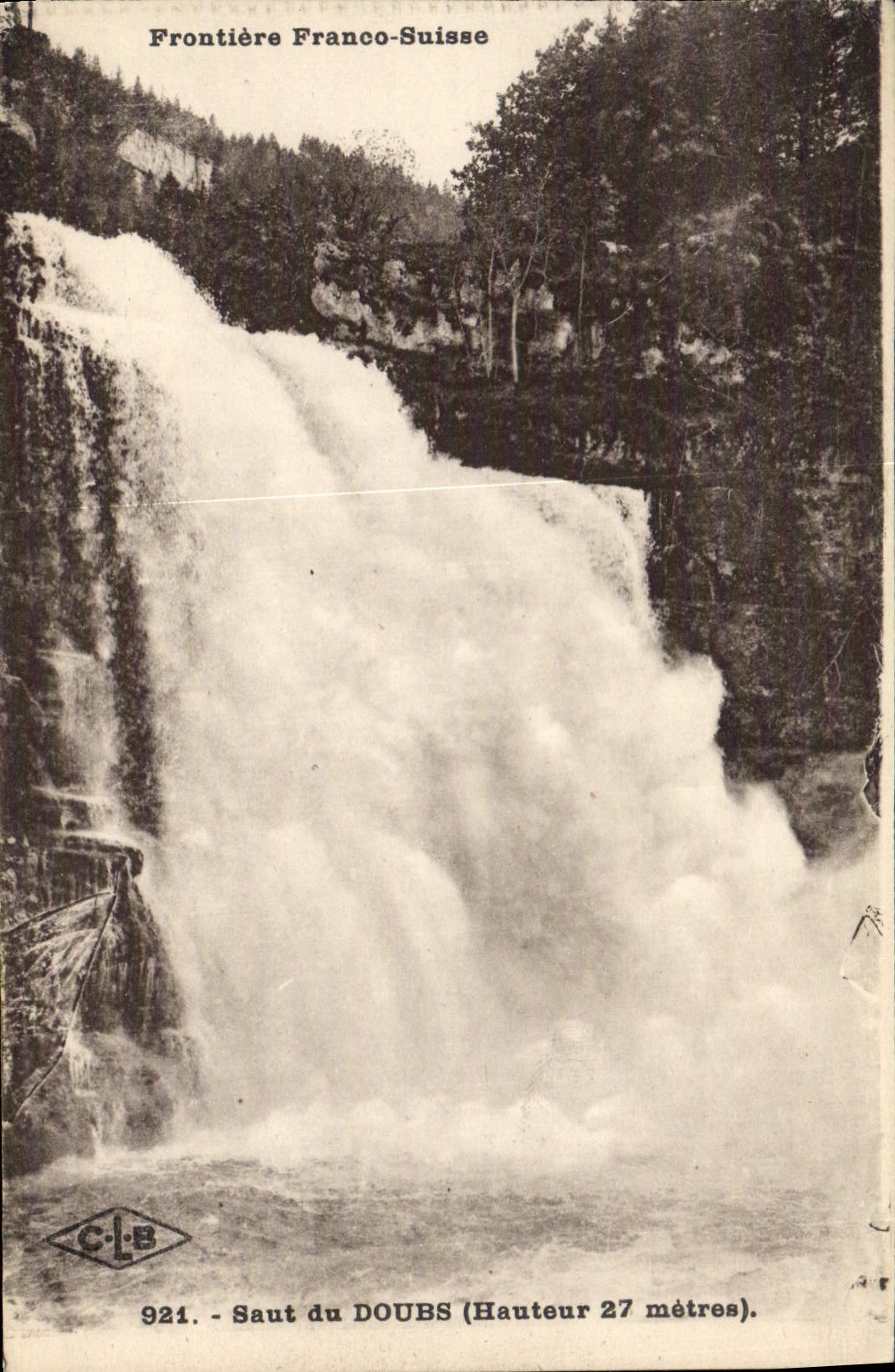 CPA Frontiere Franco Suisse Saut du Doubs