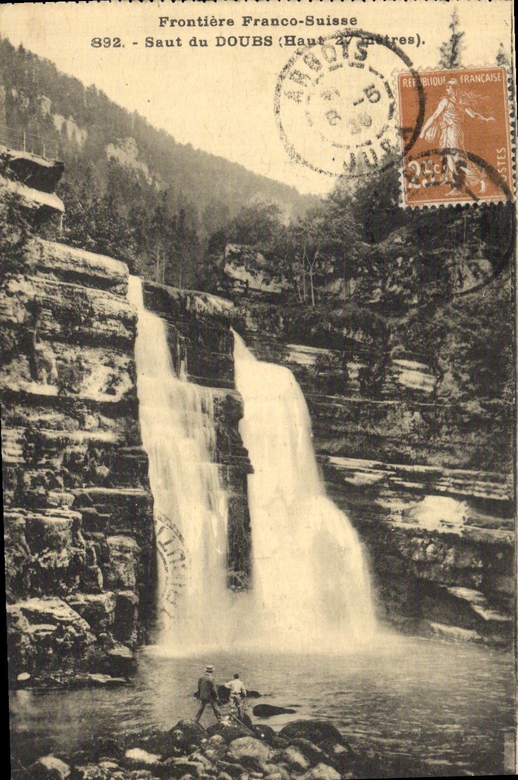 CPA Frontiere Franco Suisse Saut du Doubs
