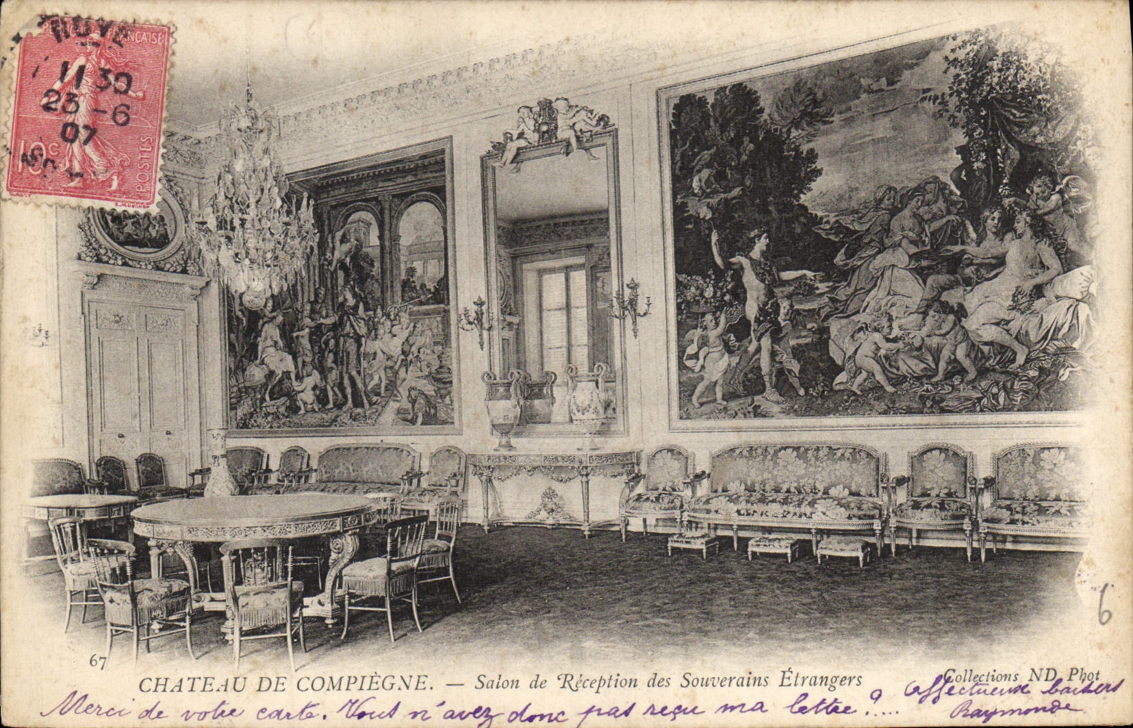 CPA Chateau de Compiegne Salon de Reception des Souverains Etrangers