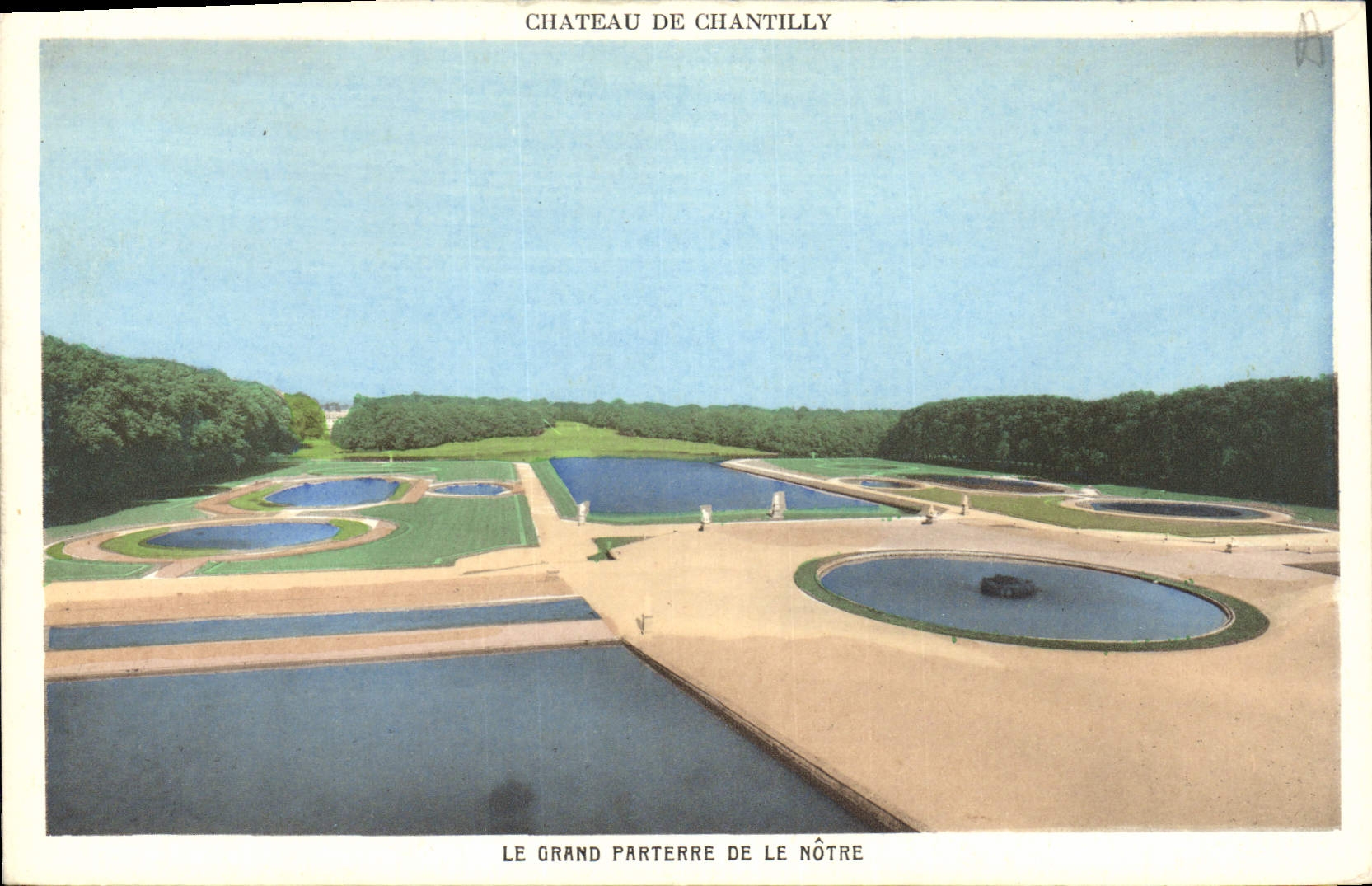 CPA Chateau de Chantilly Le Grand Parterre de la Notre