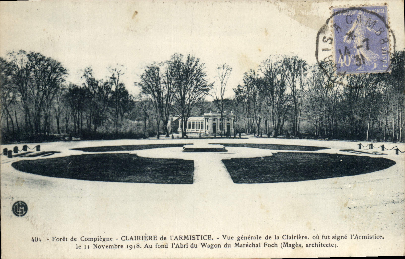 CPA Foret de Compiegne Clairiere de l'Armistice