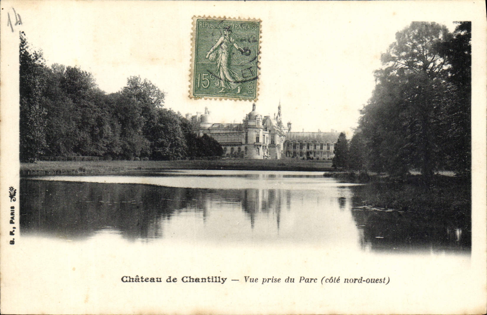 CPA Chateau de Chantilly Vue prise du Parc cote nord ouest 