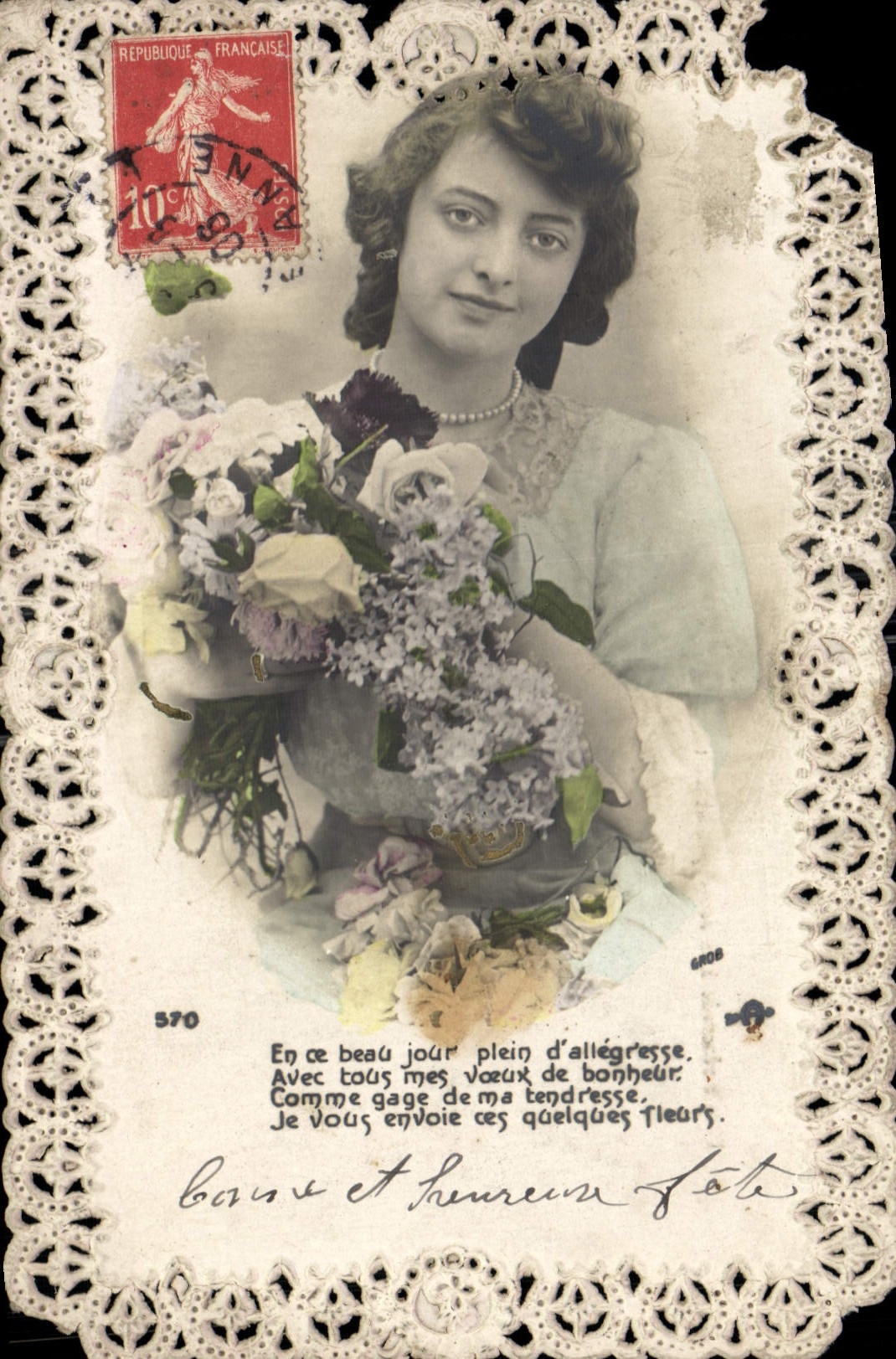 CPA Brodee Ence beau jour plein d'allegresse Femme 