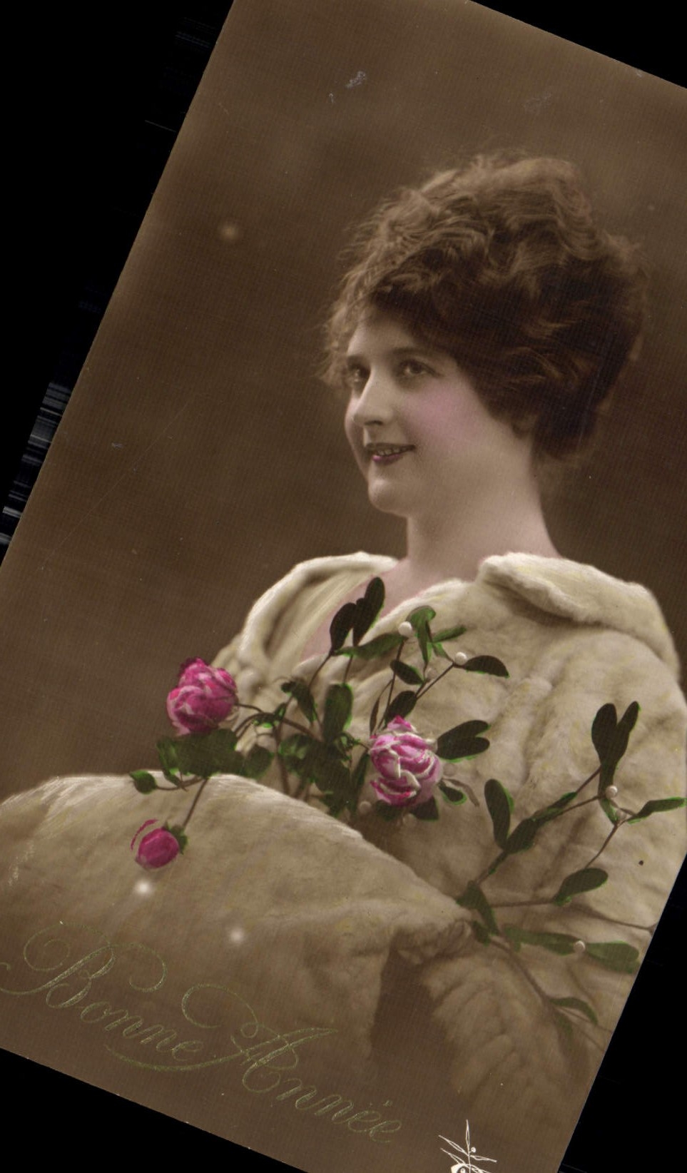 CPA Bonne Annee Femme