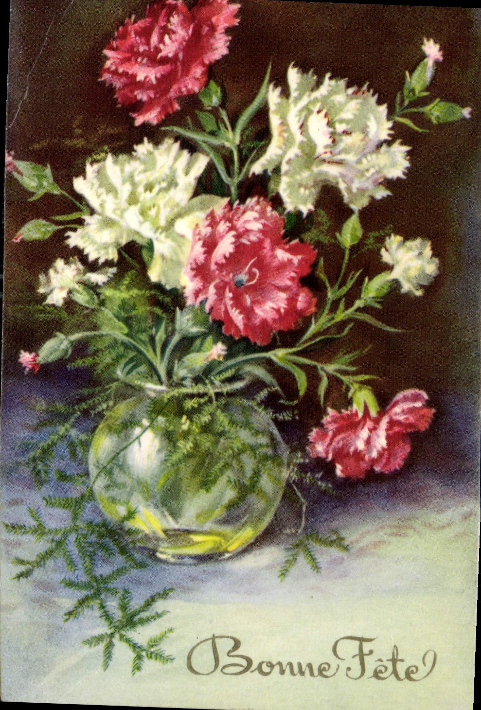 CPA Bonne Fete Fleurs