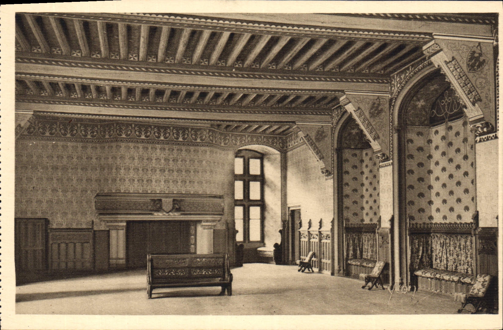 CPA Chateau de Pierrefonds Oise la Salle de Reception 