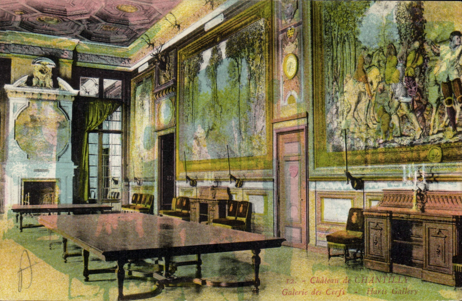 CPA Chateau de Chantilly Galerie des Cerfs 
