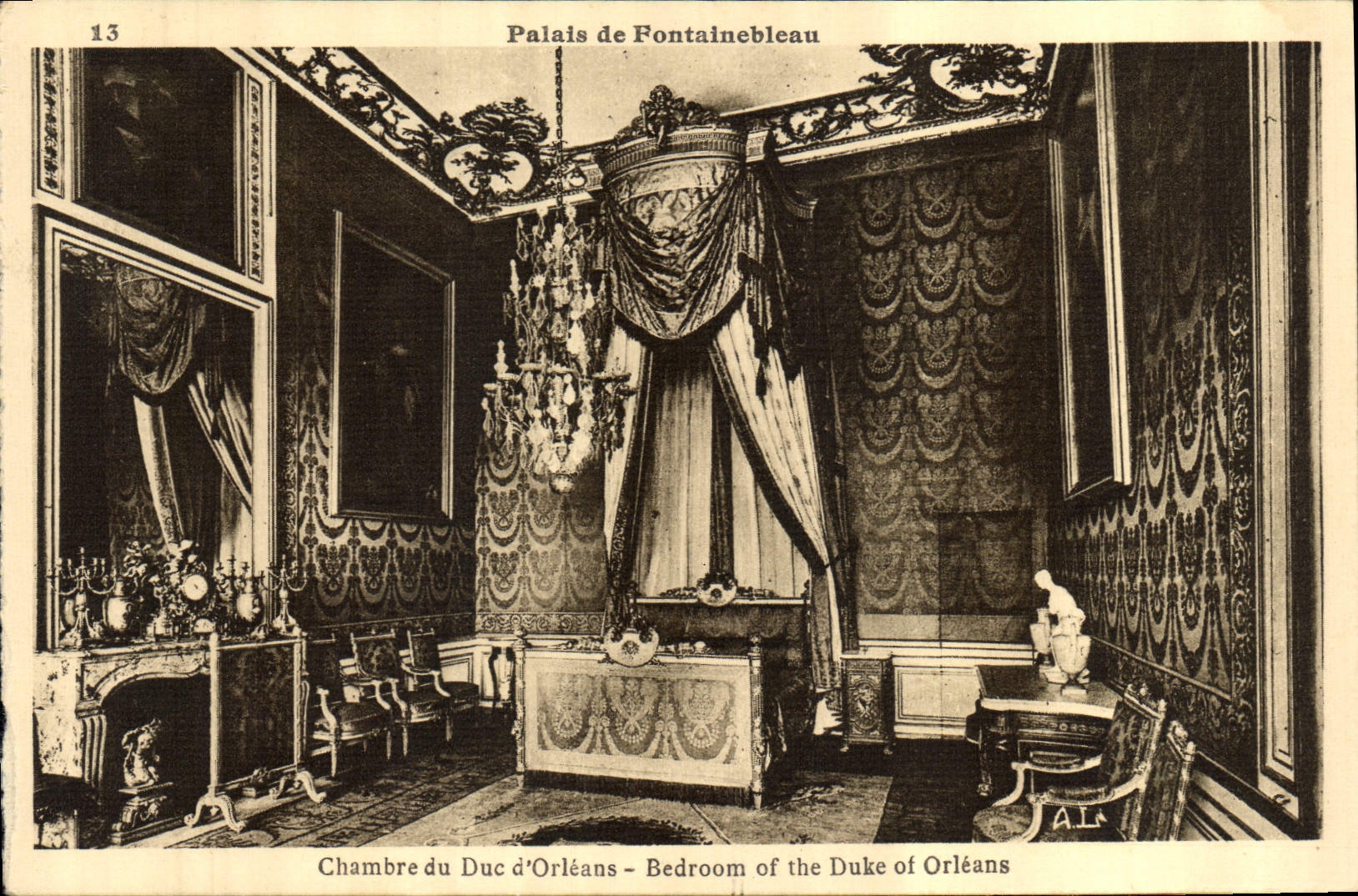 CPA Palais de Fontainebleau Chambre du Duc d'Orleans 