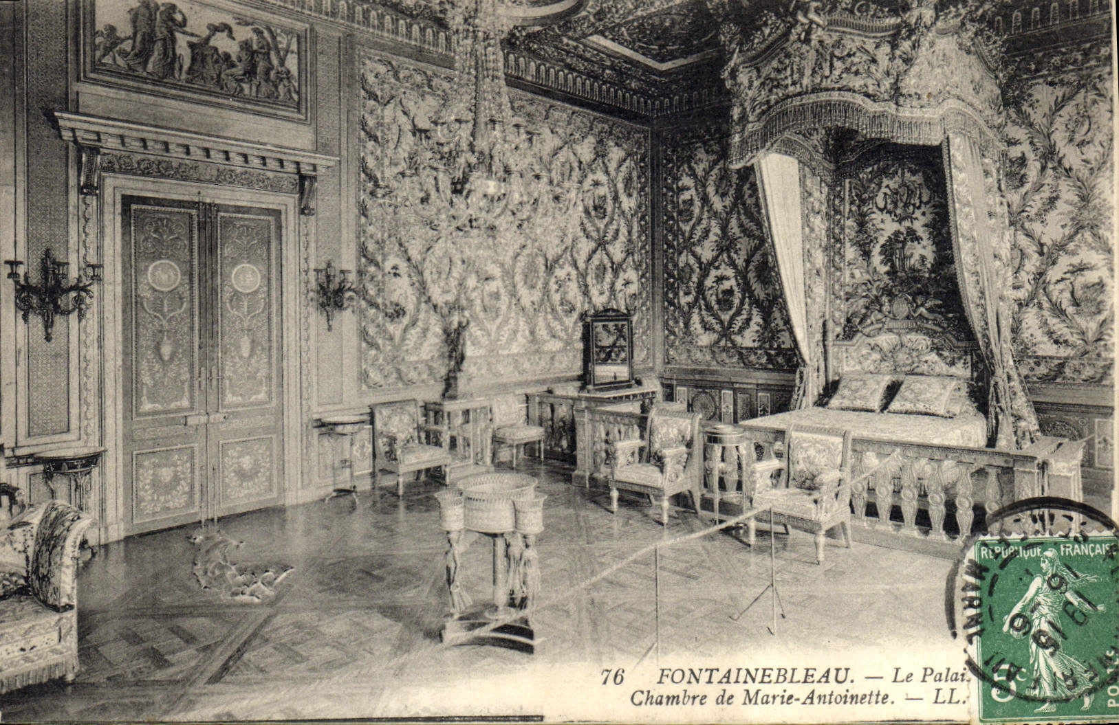 CPA Fontainebleau le Palais Chambre de Marie Antoinette 