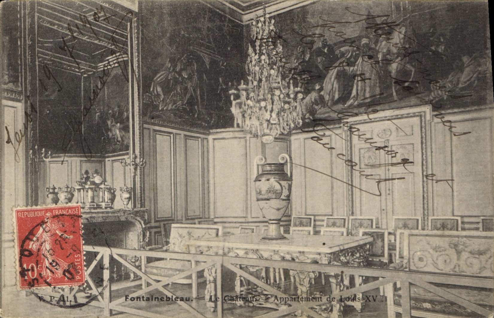 CPA Fontainebleau le Chateau Appartement de Louis XV