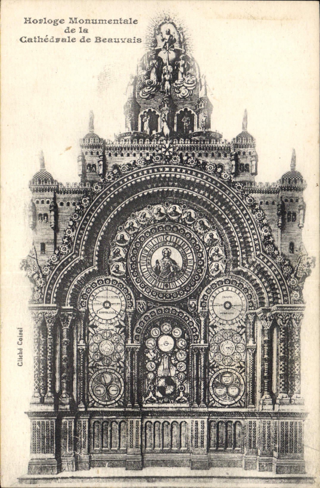 CPA Horloge Monumentale de la Cathedrale de Beauvais