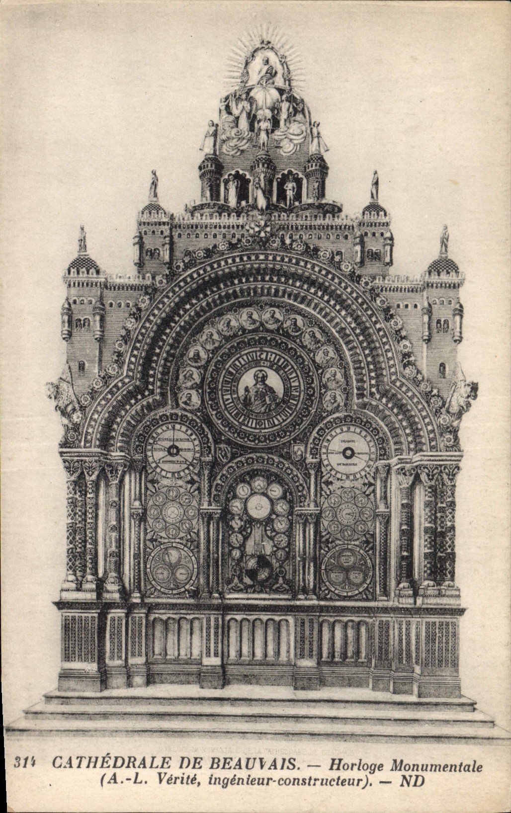 CPA Cathedrale de Beauvais Horloge Monumentale