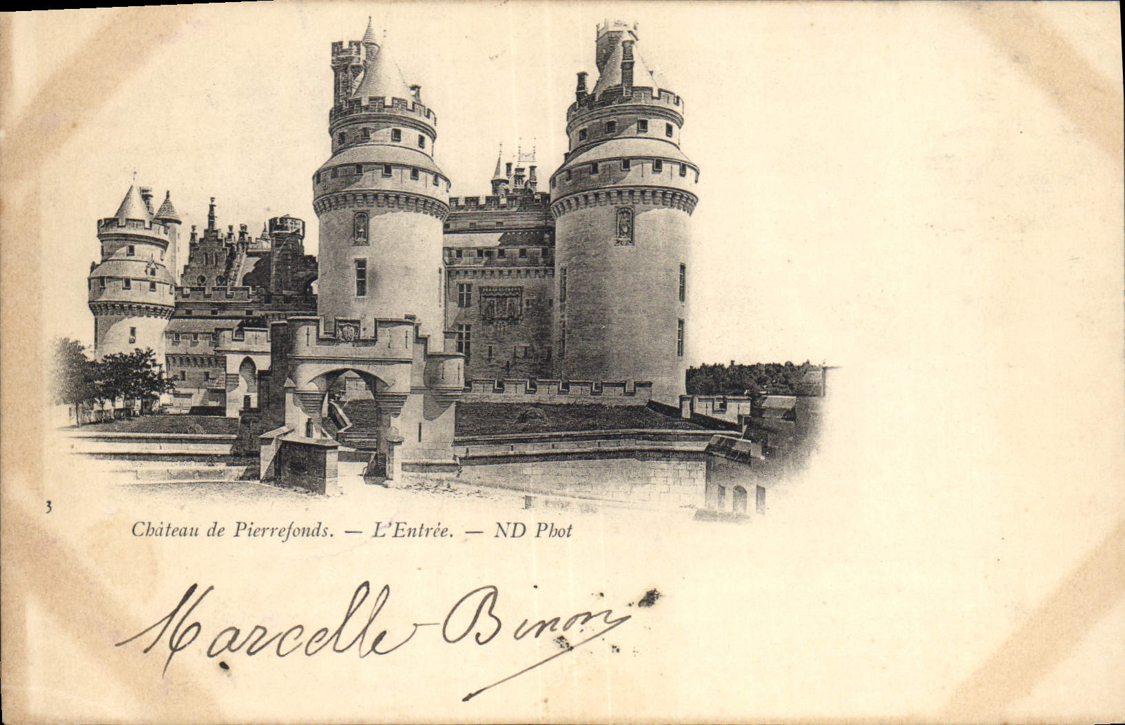 CPA Chateau de Pierrefonds l'Entree Carte 1900