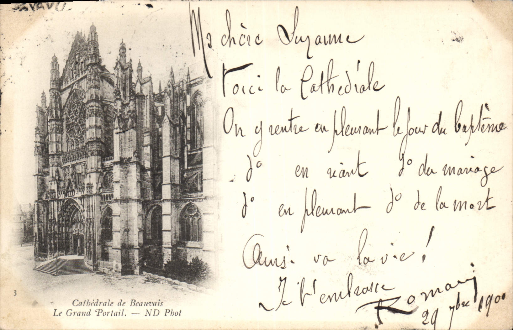 CPA Cathedrale de Beauvais le Grand Portail Carte 1900