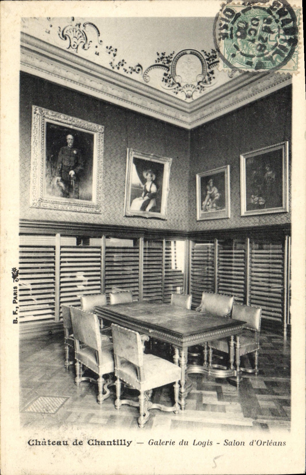 CPA Chateau de Chantilly Galerie du Logis Salon d'Orleans 
