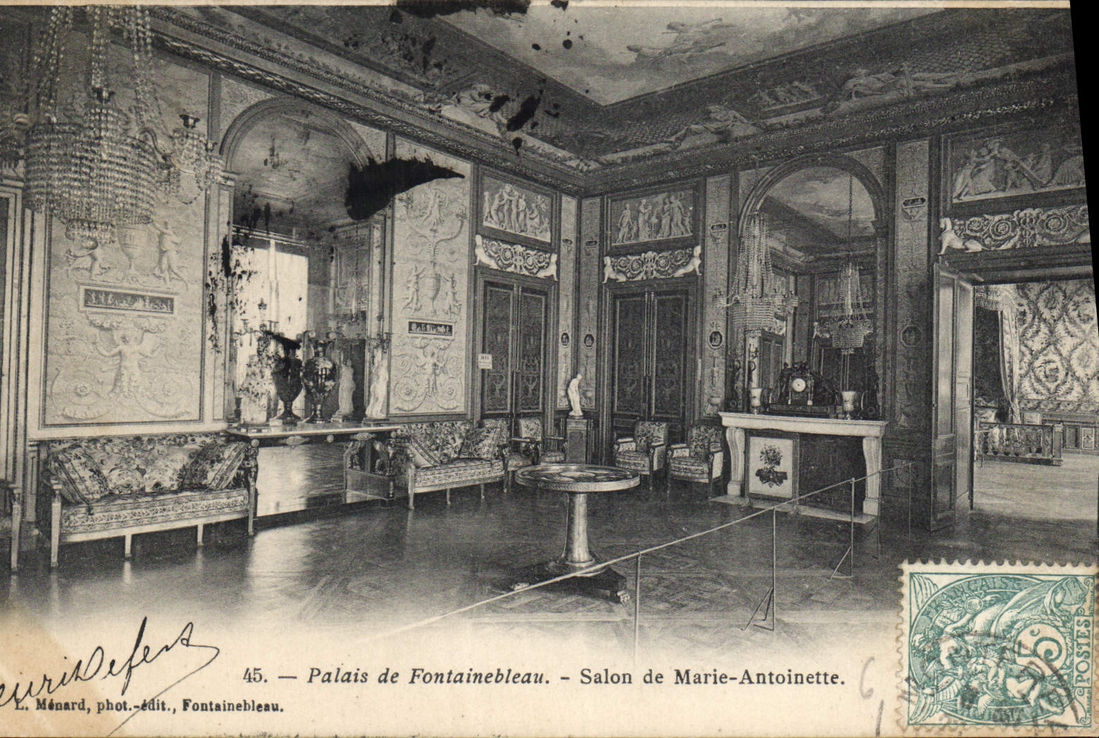 CPA Palais de Fontainebleau Salon de Marie Antoinette 