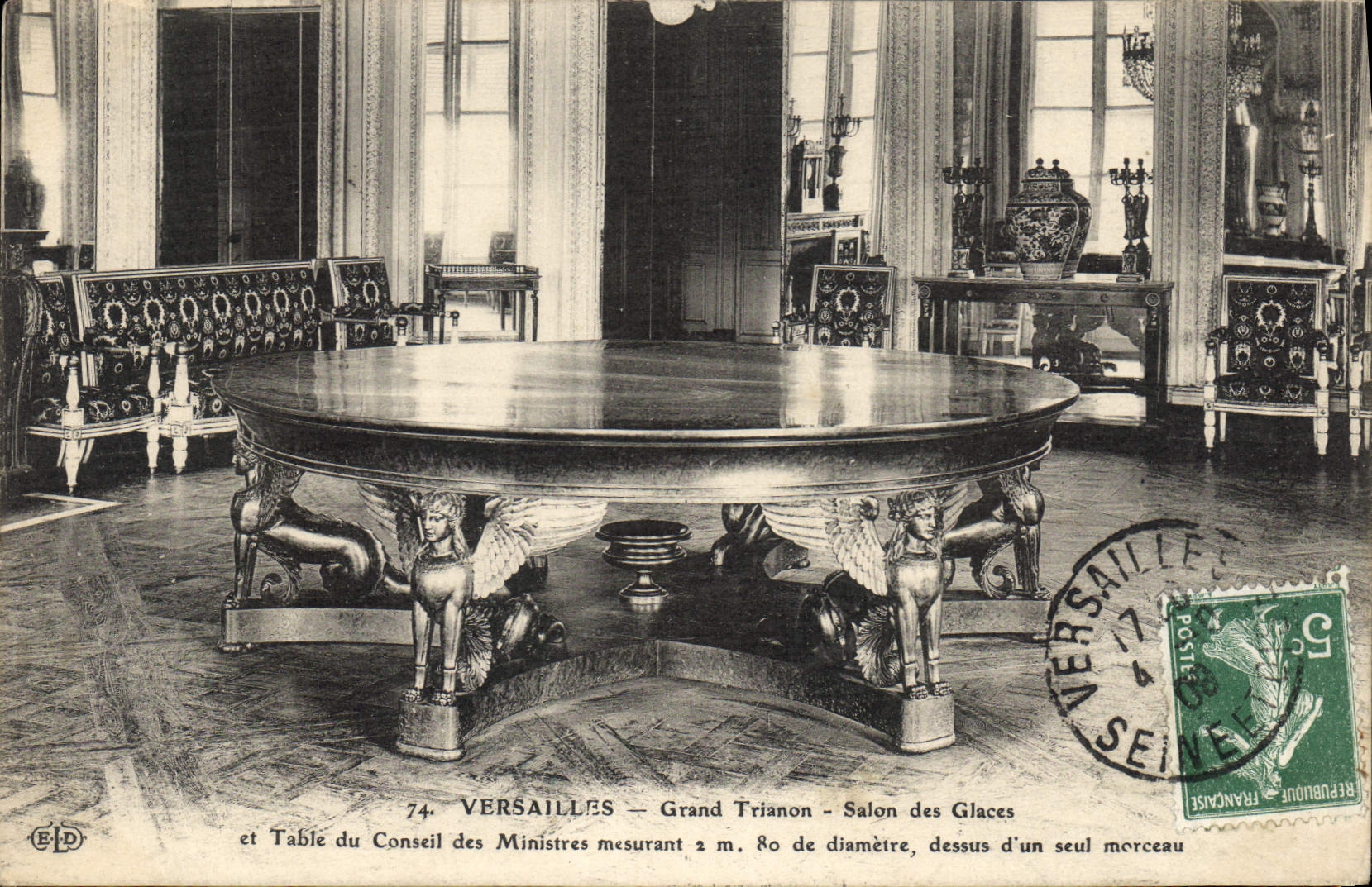 CPA Versailles Grand Trianon Salon des Glaces et Table du Conseil des Ministres 