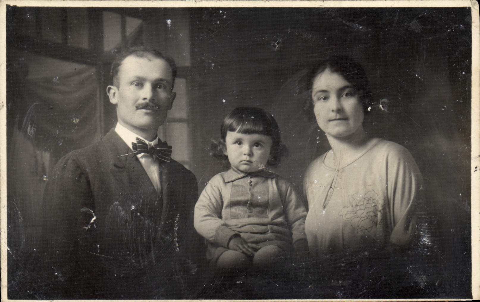 CARTE PHOTO Femme Enfant