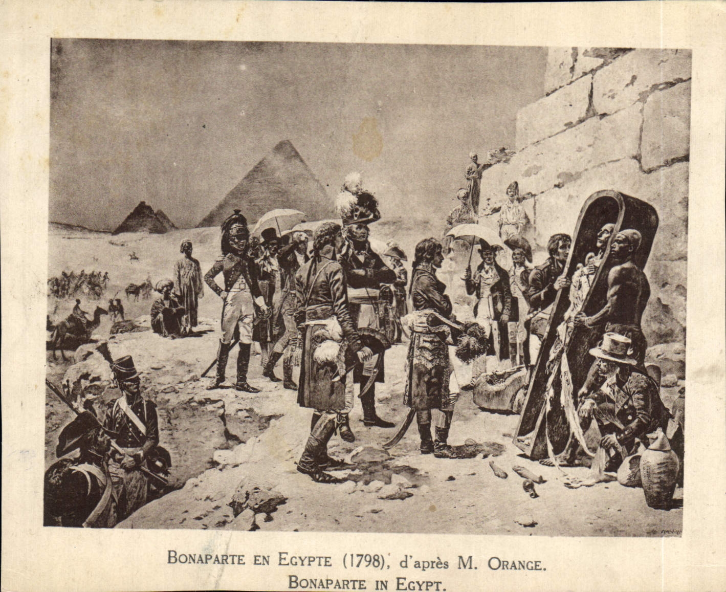 Image Bonaparte en Egypte 1798 d'apres M Orange Napoleon