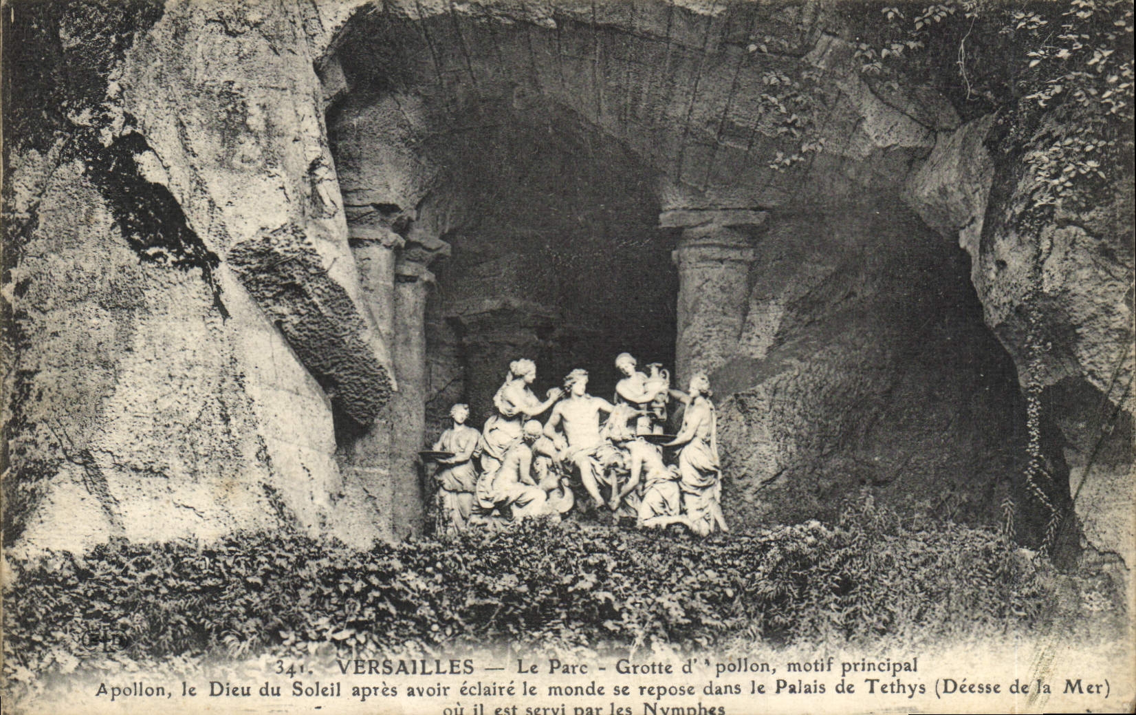 CPA Versailles le Parc Grotte d'Apollon motif principal Apollon 
