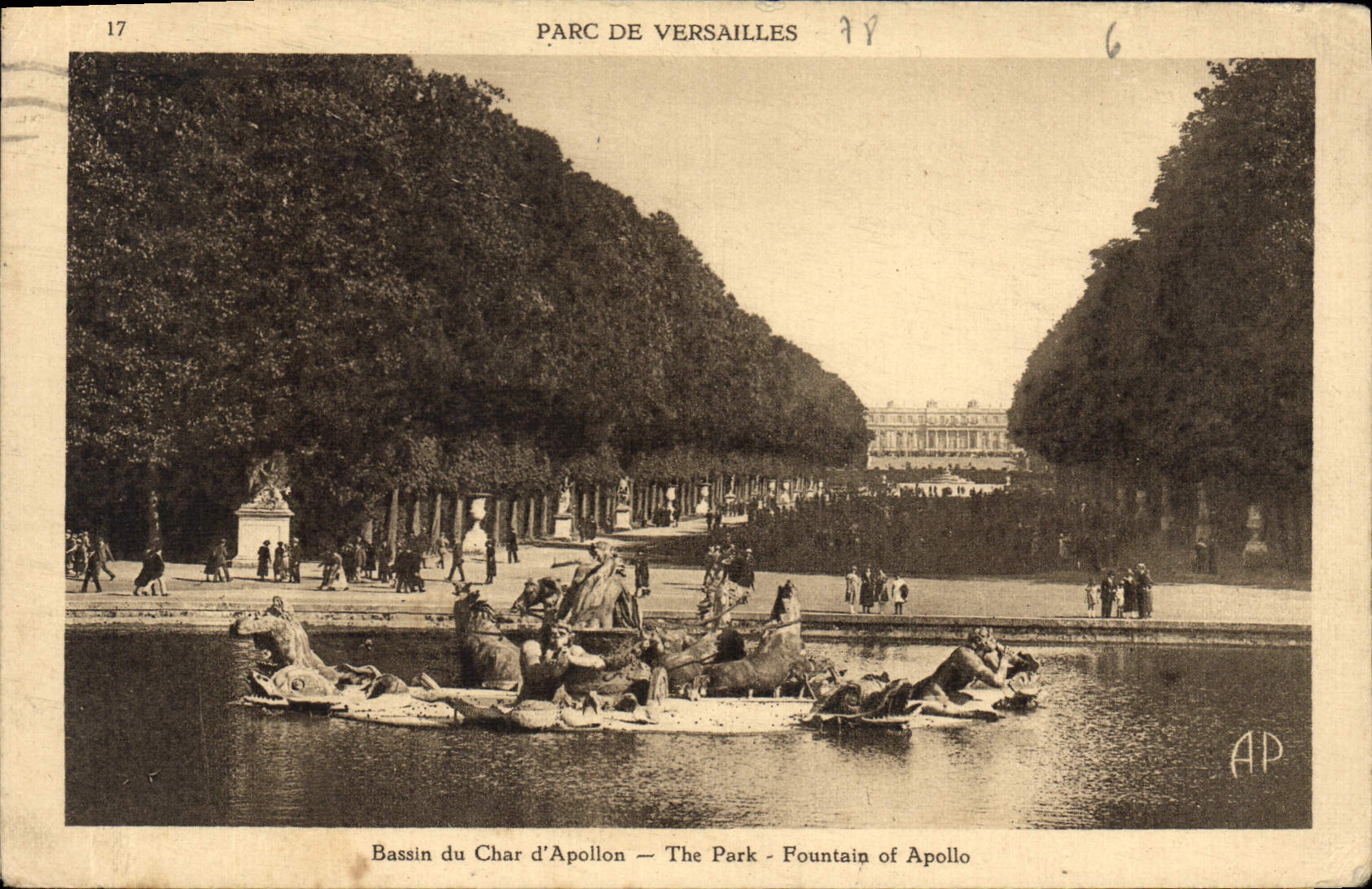 CPA Parc de Versailles Bassin du Char d'Apollon 