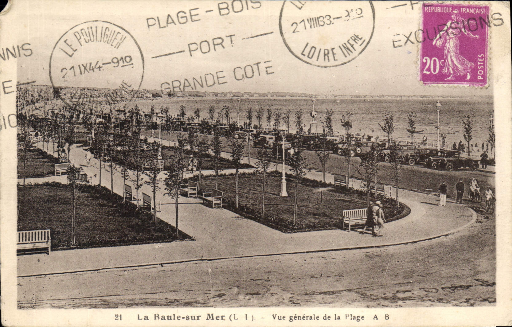 CPA La Baule sur Mer Vue generale de la Plage 