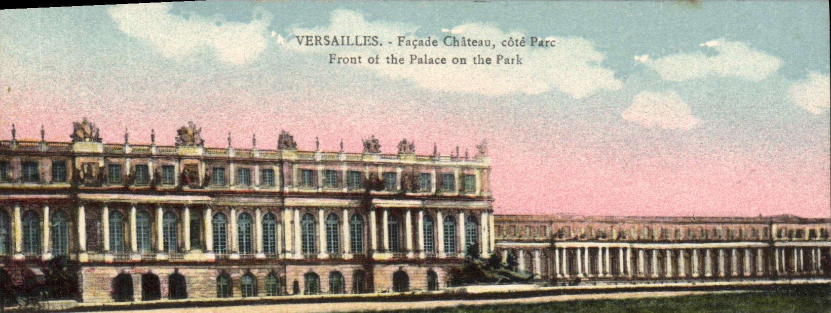 CPA Versailles Facade Chateau cote Parc 