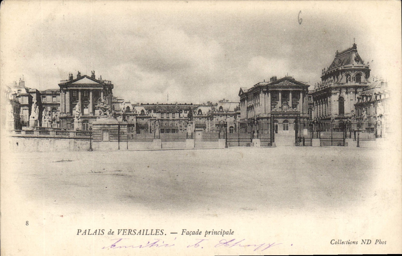CPA Palais de Versailles facade principale 